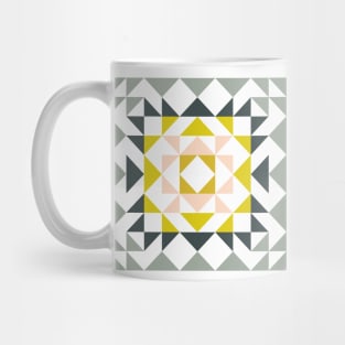 Cute Geometric Quilt Block Art Mug